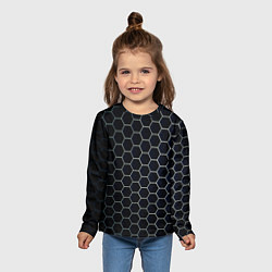 Лонгслив детский Шестиугольники, цвет: 3D-принт — фото 2