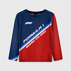 Детский лонгслив Формула 1 - рожденный побеждать