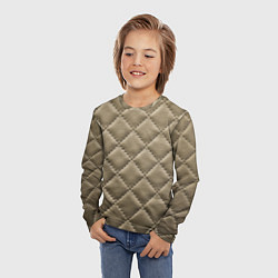 Лонгслив детский Стёганая кожа - fashion texture, цвет: 3D-принт — фото 2