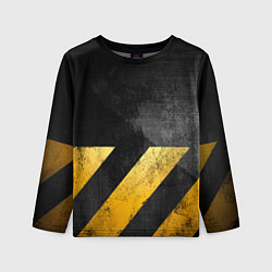 Лонгслив детский Желтые предупреждающие полосы, цвет: 3D-принт