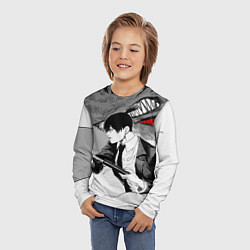 Лонгслив детский Аки и демон лис, цвет: 3D-принт — фото 2