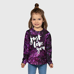 Лонгслив детский Just love you, цвет: 3D-принт — фото 2