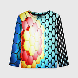 Детский лонгслив Shape abstract color