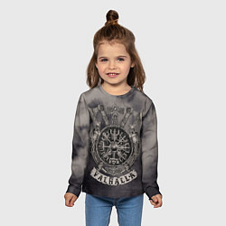 Лонгслив детский Вальхалла викингов, цвет: 3D-принт — фото 2