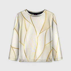 Лонгслив детский Золотые волны, цвет: 3D-принт