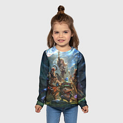 Лонгслив детский Лига Легенд персонажи, цвет: 3D-принт — фото 2