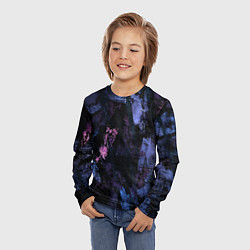 Лонгслив детский Неоновые пятна краской, цвет: 3D-принт — фото 2