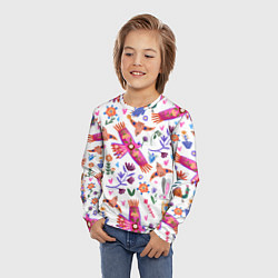 Лонгслив детский Птицы, цвет: 3D-принт — фото 2