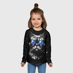 Лонгслив детский Кот видит млечный путь, цвет: 3D-принт — фото 2