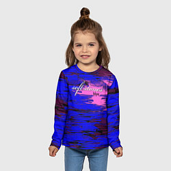 Лонгслив детский Soft stones blye, цвет: 3D-принт — фото 2