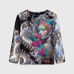 Детский лонгслив Japanese beauty - irezumi