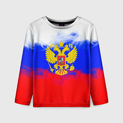 Лонгслив детский Russia флаг герб, цвет: 3D-принт