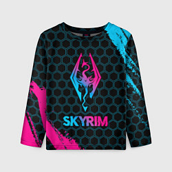 Лонгслив детский Skyrim - neon gradient, цвет: 3D-принт