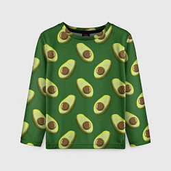 Лонгслив детский Авокадо - паттерн, цвет: 3D-принт
