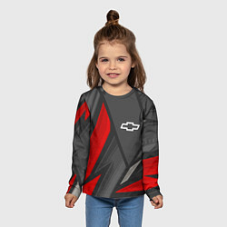 Лонгслив детский Chevrolet sports racing, цвет: 3D-принт — фото 2