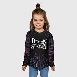 Лонгслив детский Demon Slayer infinity, цвет: 3D-принт — фото 2