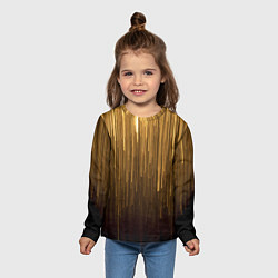 Лонгслив детский Золотистые полосы свисают, цвет: 3D-принт — фото 2