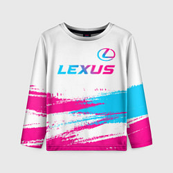 Детский лонгслив Lexus neon gradient style: символ сверху