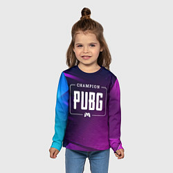 Лонгслив детский PUBG gaming champion: рамка с лого и джойстиком на, цвет: 3D-принт — фото 2