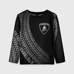 Детский лонгслив Lamborghini tire tracks