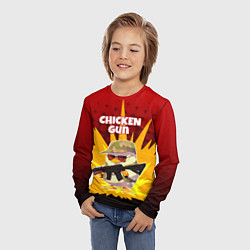 Лонгслив детский Chicken Gun - спецназ, цвет: 3D-принт — фото 2