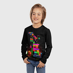 Лонгслив детский Яркий тетрис, цвет: 3D-принт — фото 2