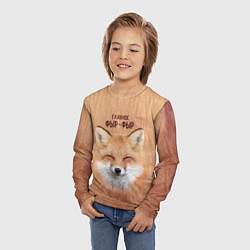 Лонгслив детский Лиса фырчит, цвет: 3D-принт — фото 2