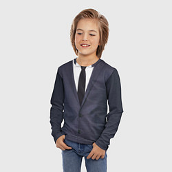 Лонгслив детский Деловой пиджак с рубашкой, цвет: 3D-принт — фото 2