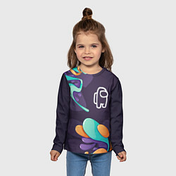 Лонгслив детский Among Us graffity splash, цвет: 3D-принт — фото 2