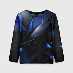 Лонгслив детский Blue black background, цвет: 3D-принт