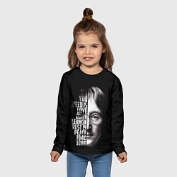 Лонгслив детский Джон Леннон легенда, цвет: 3D-принт — фото 2