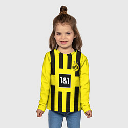 Лонгслив детский ФК Боруссия Дортмунд форма 2223 домашняя, цвет: 3D-принт — фото 2