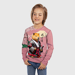 Лонгслив детский Капибара - Бусидо - кодекс самурая, цвет: 3D-принт — фото 2