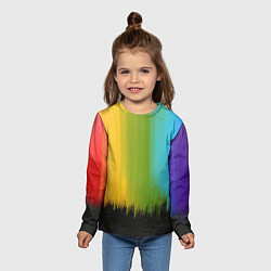 Лонгслив детский Летняя радуга, цвет: 3D-принт — фото 2