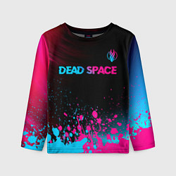 Лонгслив детский Dead Space - neon gradient: символ сверху, цвет: 3D-принт