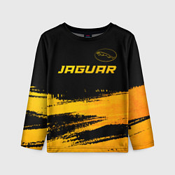 Лонгслив детский Jaguar - gold gradient: символ сверху, цвет: 3D-принт