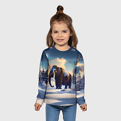 Лонгслив детский Шерстистый мамонт, цвет: 3D-принт — фото 2