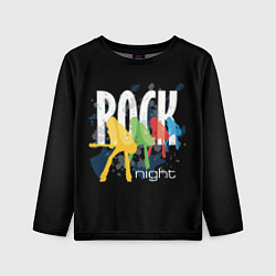 Лонгслив детский Rock Night, цвет: 3D-принт