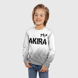 Лонгслив детский Akira glitch на светлом фоне: символ сверху, цвет: 3D-принт — фото 2