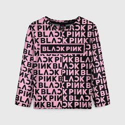 Лонгслив детский Blackpink - pink text, цвет: 3D-принт