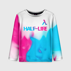 Детский лонгслив Half-Life neon gradient style: символ сверху