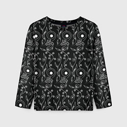 Детский лонгслив Black style pattern