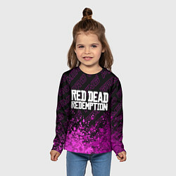 Лонгслив детский Red Dead Redemption pro gaming: символ сверху, цвет: 3D-принт — фото 2