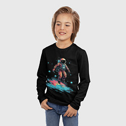 Лонгслив детский Летящий космонавт, цвет: 3D-принт — фото 2