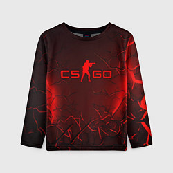Лонгслив детский CSGO logo dark red, цвет: 3D-принт
