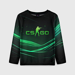 Лонгслив детский CS GO green logo, цвет: 3D-принт