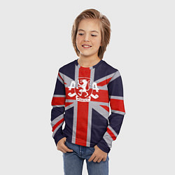 Лонгслив детский Asking Alexandria британский флаг, цвет: 3D-принт — фото 2