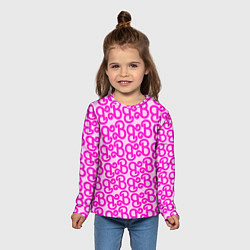 Лонгслив детский Логотип Барби - буква B, цвет: 3D-принт — фото 2