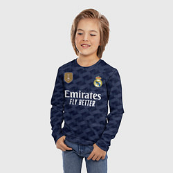 Лонгслив детский Беллингем Реал Мадрид форма 2324 гостевая, цвет: 3D-принт — фото 2