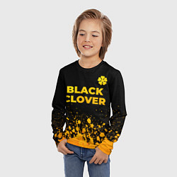 Лонгслив детский Black Clover - gold gradient: символ сверху, цвет: 3D-принт — фото 2